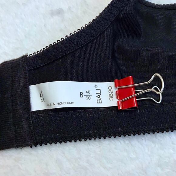 Bali NWT Black Cool Comfort Bra Women 40B - Picture 12 of 13